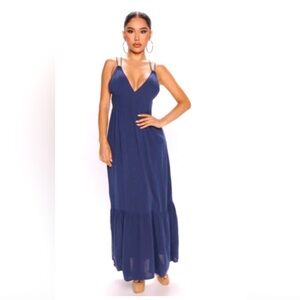 NWT navy maxi dress